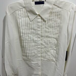 Karen Scott Cream Dress Blouse